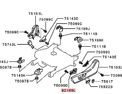 PAJEROSPORT3 KR0W KS0W L200 KL0 SWITCH,FRONT POWER SEAT, 6922A115 6922A114