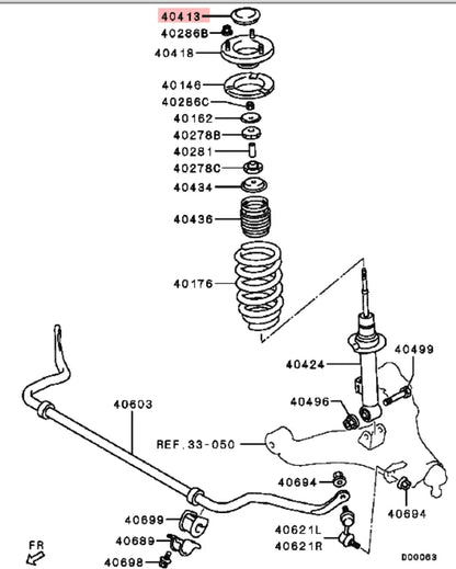 PAJERO SPORT23 L200 CAP,FRONT SHOCK ABSORBER,Front shock absorber dust cover MN103208 genuine