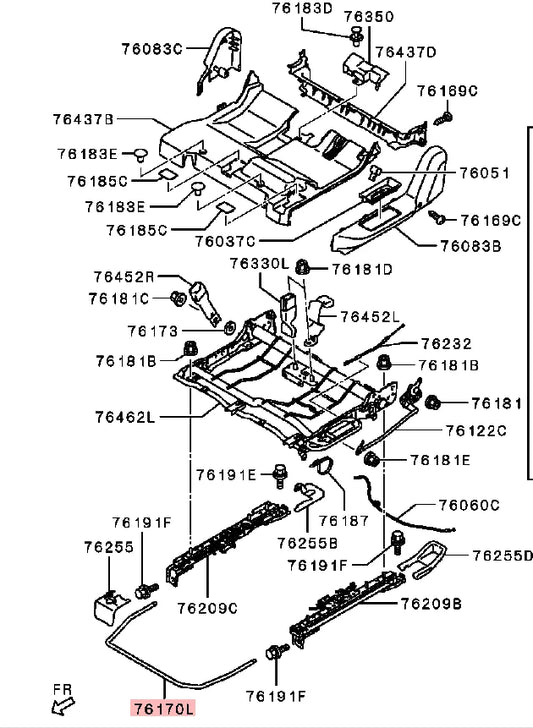 OUTLANDER3 GF0W LEVER,RR SEAT SLIDE ADJUSTER,LH 7PERSONS 6940A099